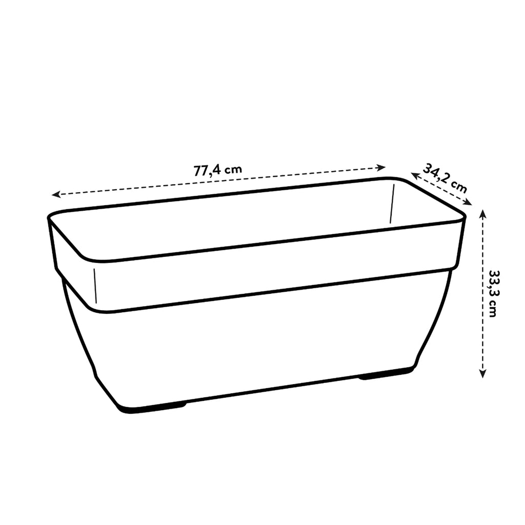 Vibia Campana terrace trough 80cm in Living Concrete