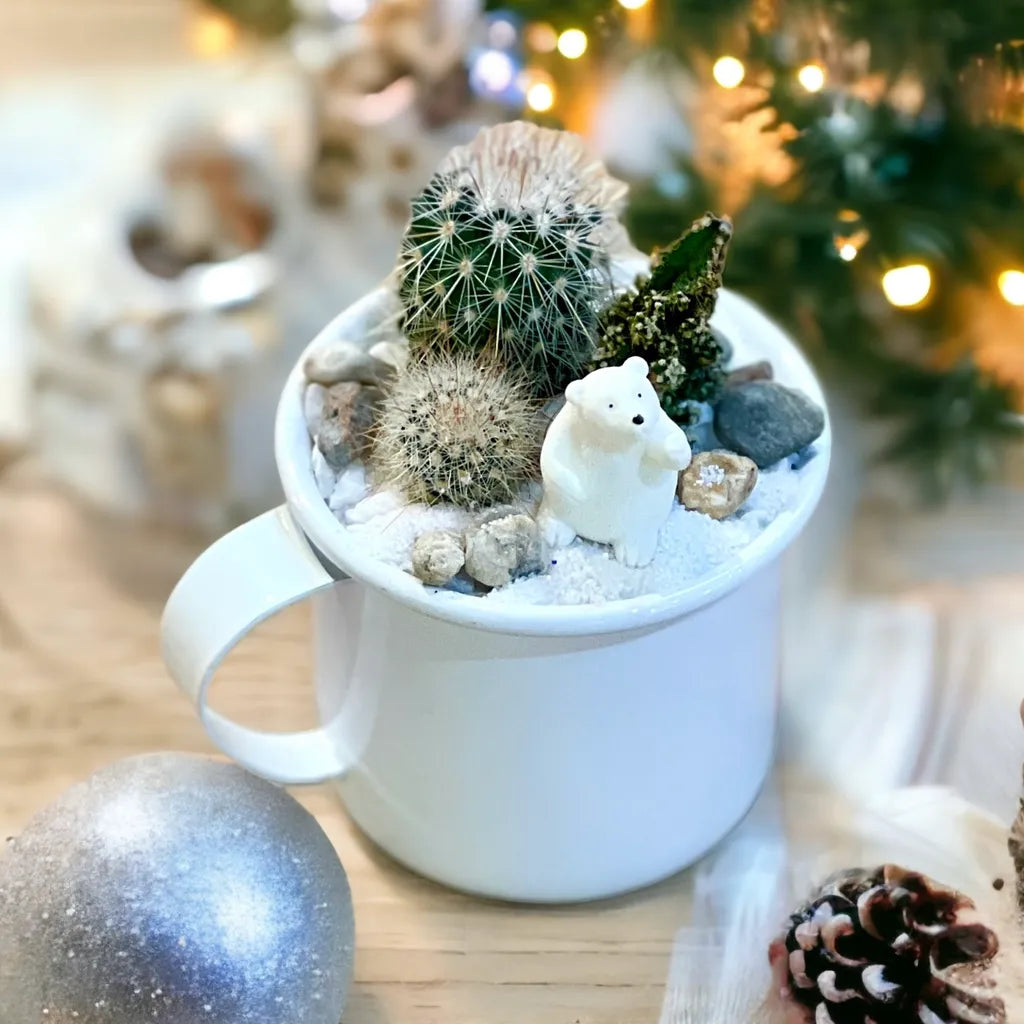 Christmas Snowy Cactus Cup