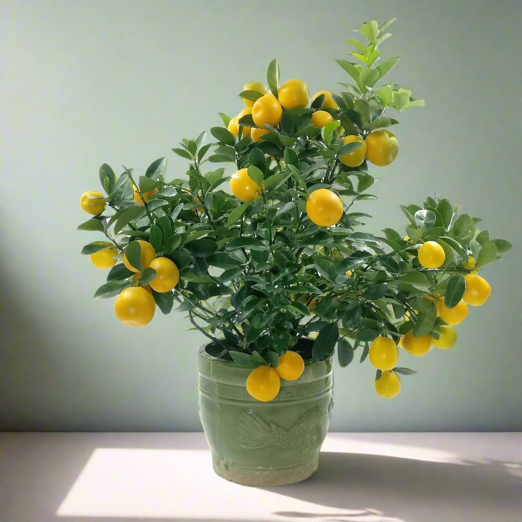 [PRE- ORDER] Dragon Heart Lime 龙胆桔 in 8 Inch Green Pot, Table Top (0.3m - 0.5m)