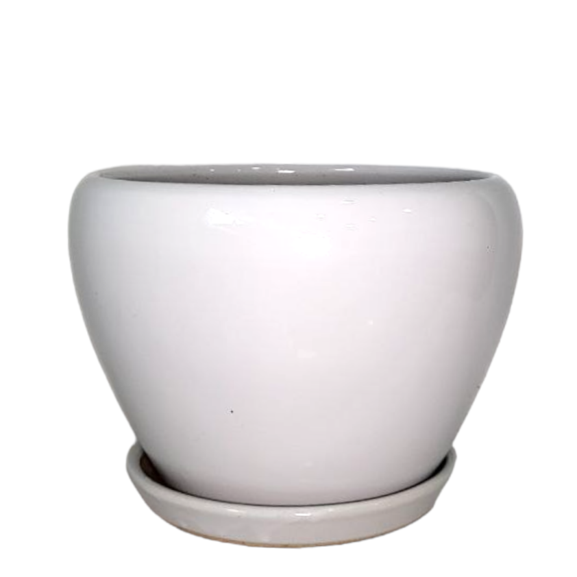 White Glazed Pot