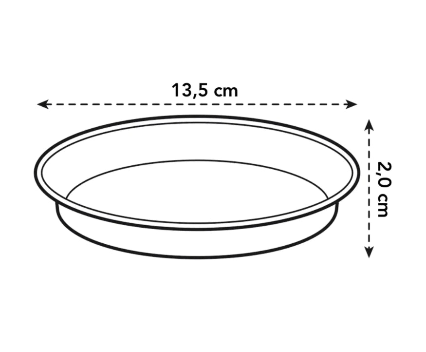 Green Basics Growpot 15cm in Living Black with 14cm saucer
