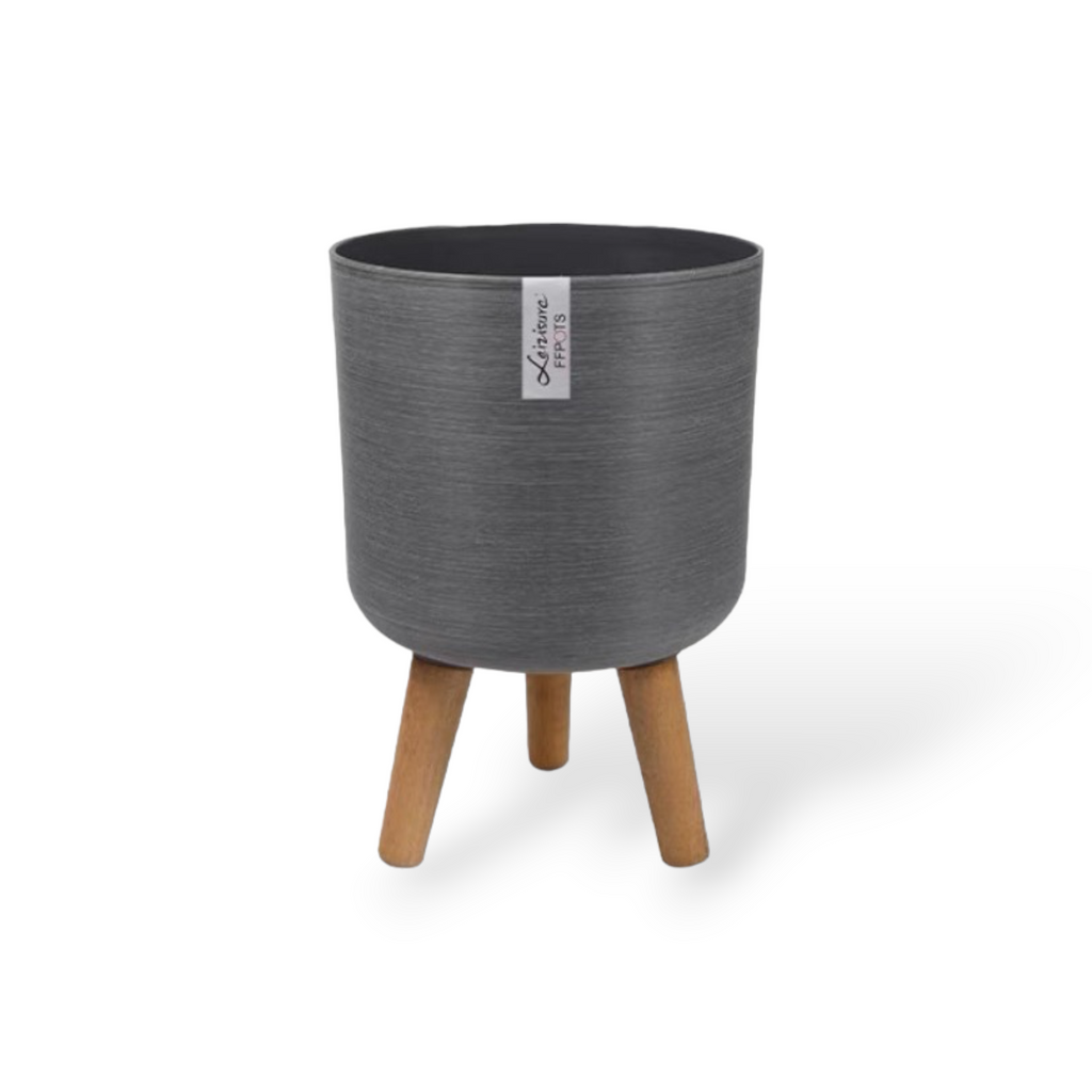 Elegante Pot With Stand 27.3cm in Grey