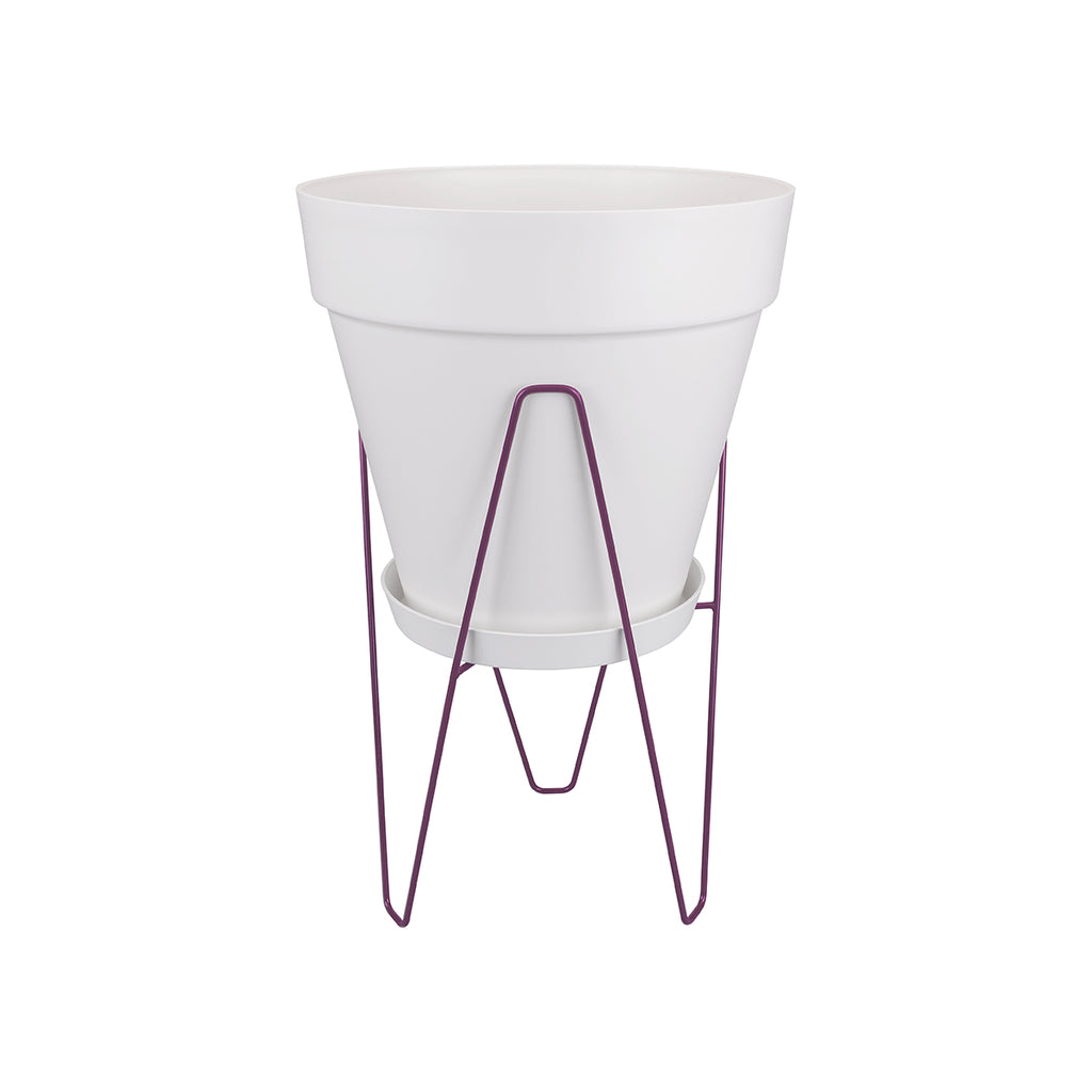 Loft Urban Round 30 in White with Frame, Mulberry Purple