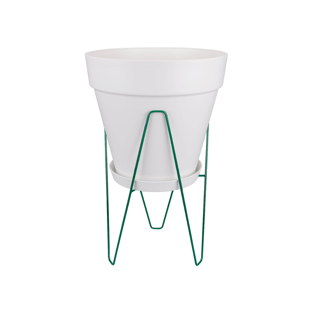 Loft Urban Round 30 in White with Frame, Jade Green