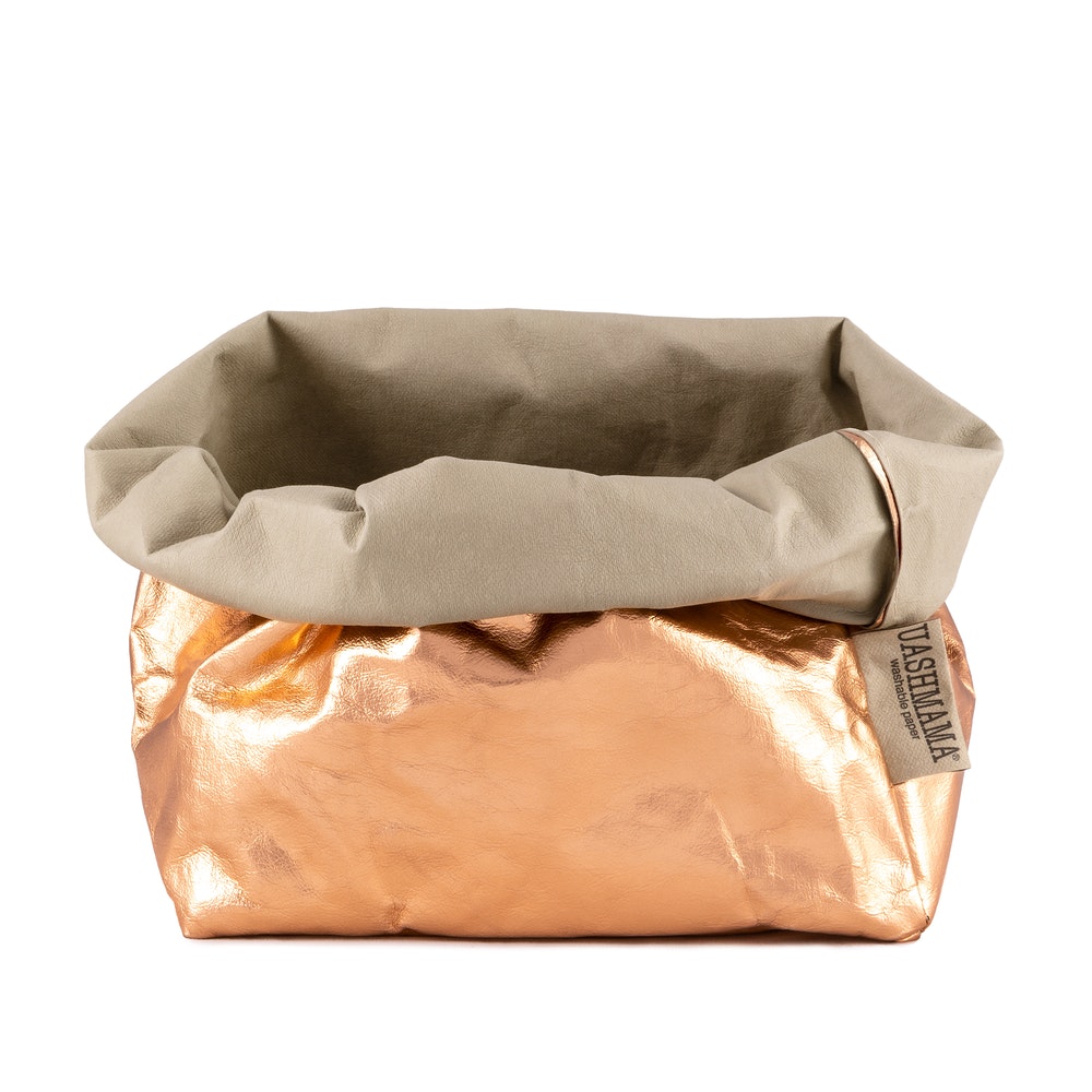 Uashmama, Paper Bag Large in Metallic Rosato