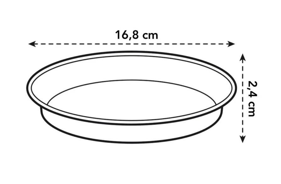 Green Basics Growpot 19cm in Living Black with 17cm Saucer