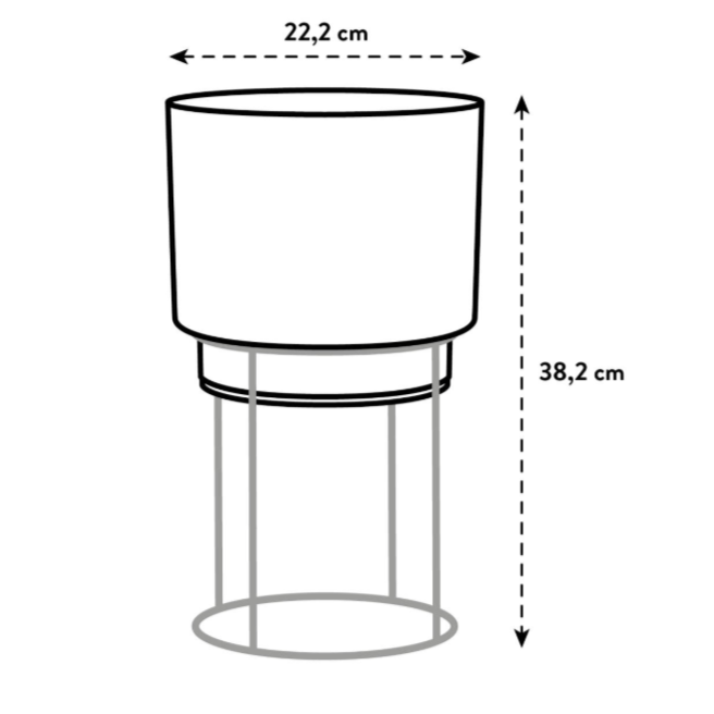 B. for Studio Round 22cm in Living Concrete