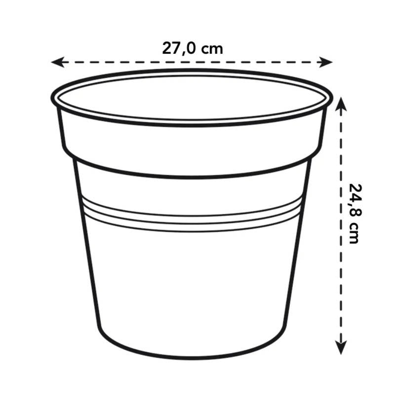 Green Basics Growpot 27cm in Living Black
