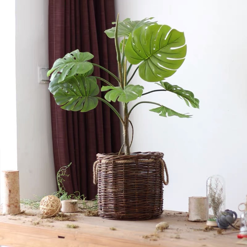 Rattan Basket in Walnut Brown