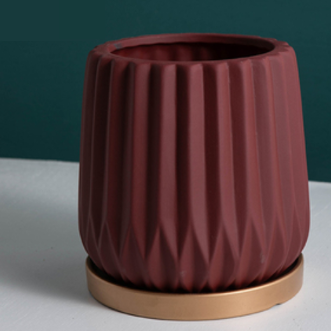 Gabriel Planter in Burgundy Red