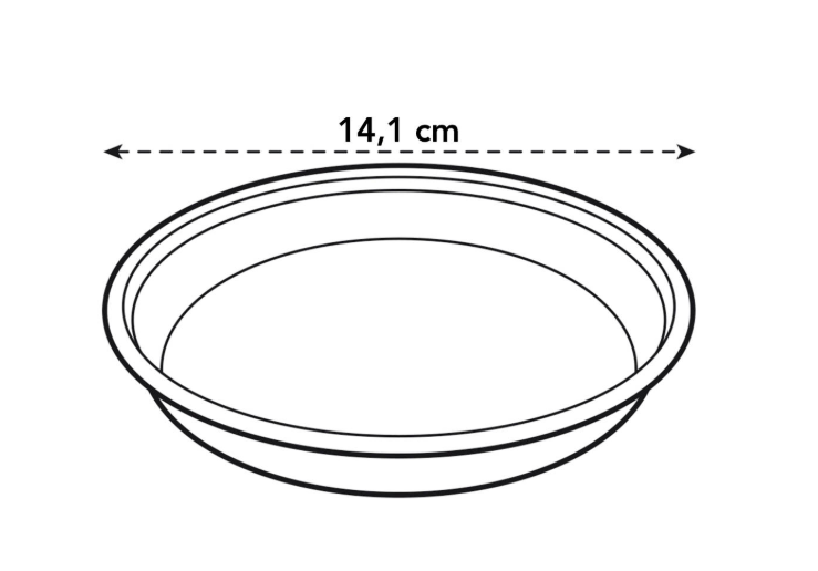 Uni-saucer Round 14cm in transparent