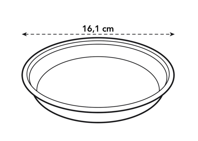 Uni-saucer Round 16cm in transparent
