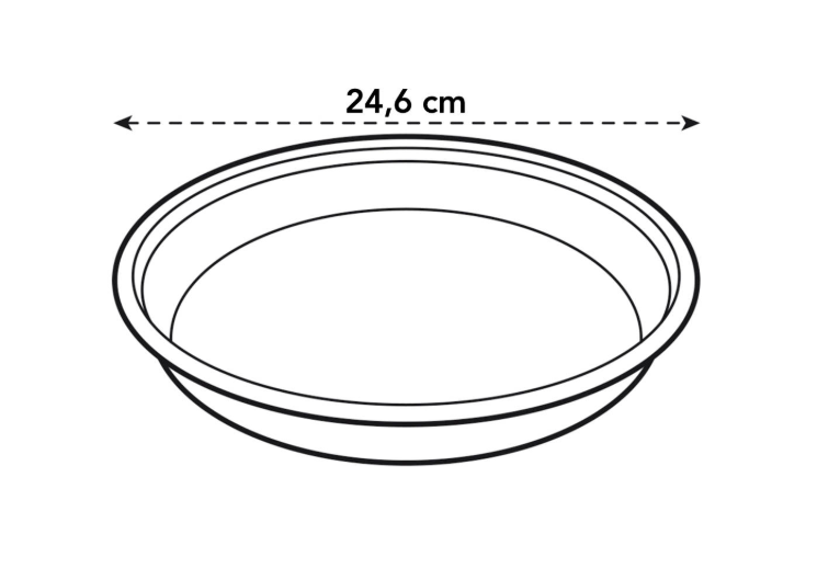 Uni-saucer Round 37cm in transparent