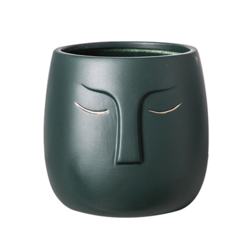 Dum Dum Smooth Planter in Forest Green