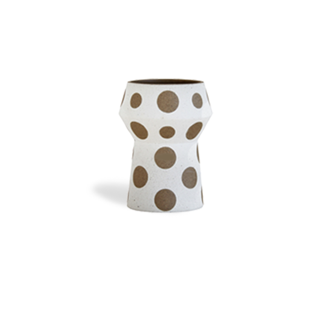 Wooken Polka Dot Planter (S)