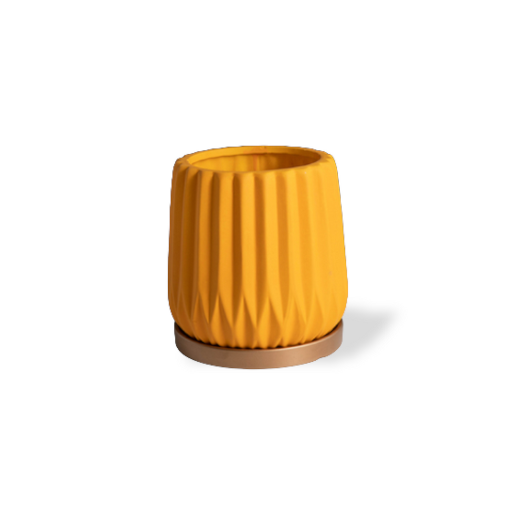 Gabriel Planter in Mustard Yellow