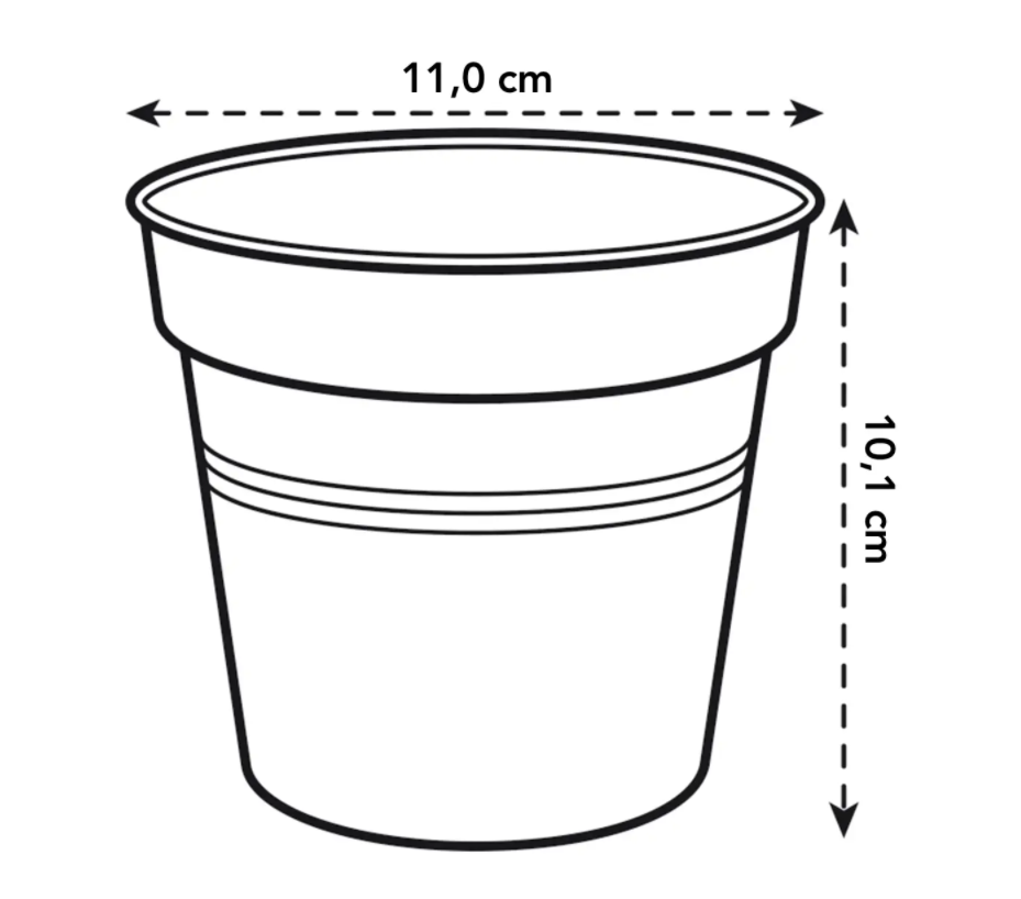 Green Basics Growpot 11cm in Mild Terra with 10cm Saucer