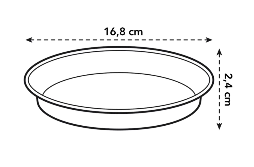 Green Basics Growpot 21cm in Living Black with 17cm Saucer