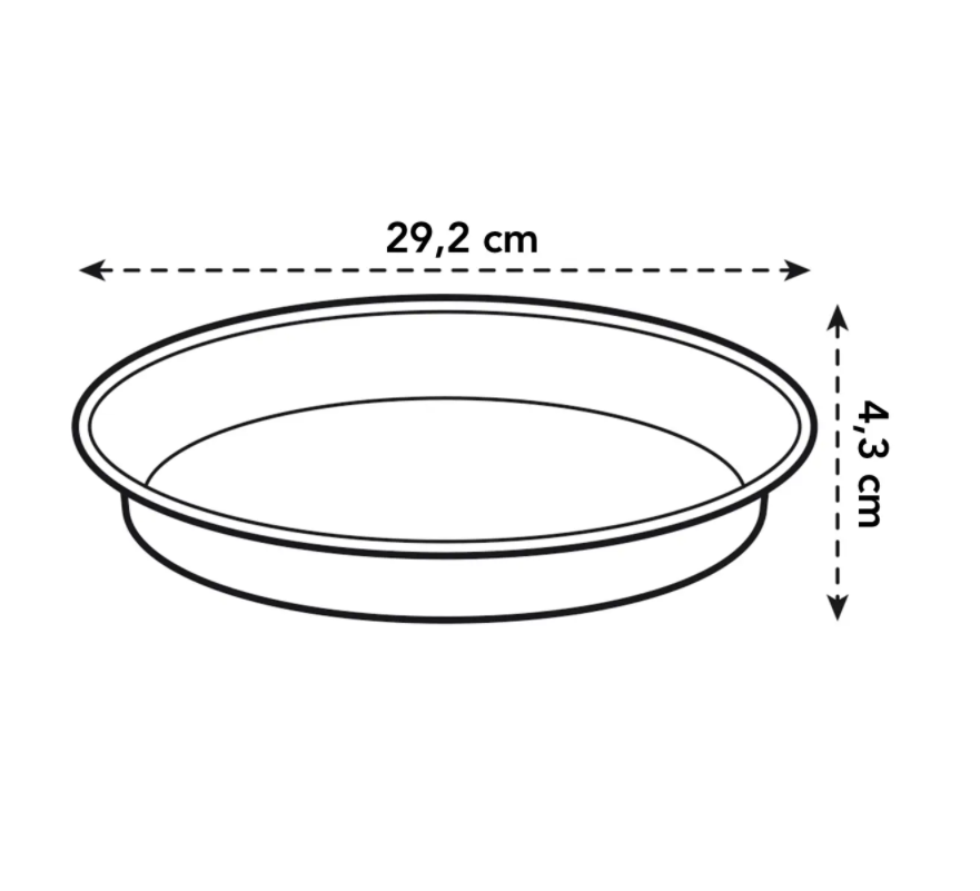 Green Basics Growpot 35cm in Living Black with 29cm Saucer