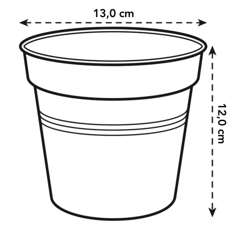 Green Basics Growpot 13cm in Mild Terra with 10cm Saucer