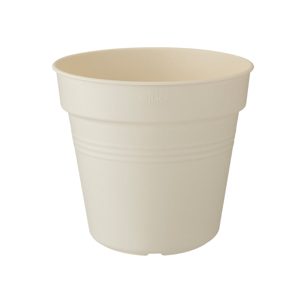 Green Basics Growpot 11cm in Cotton White with 10cm Saucer