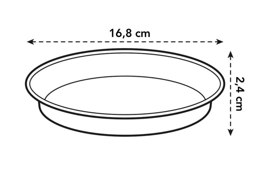 Green Basics Growpot 19cm in Mild Terra with 17cm Saucer