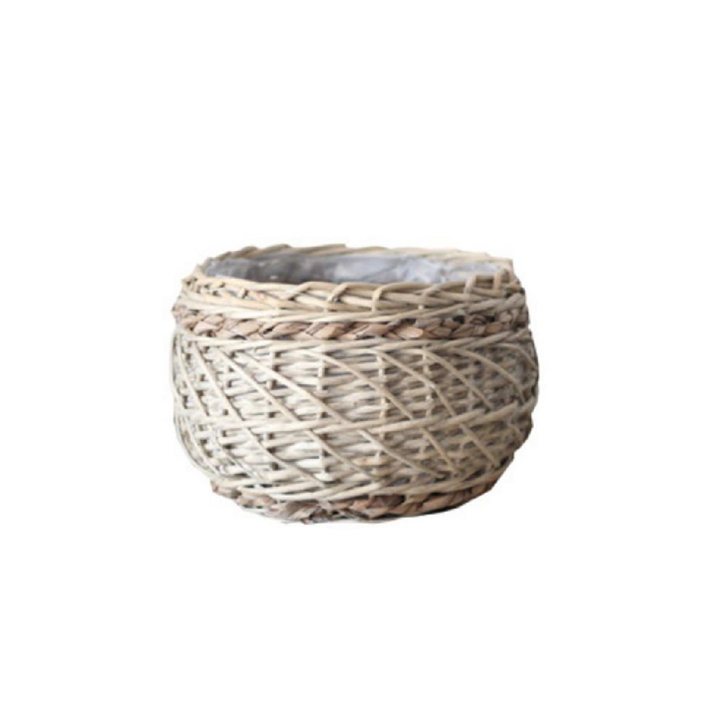 Rattan Basket in Soft Beige, L size