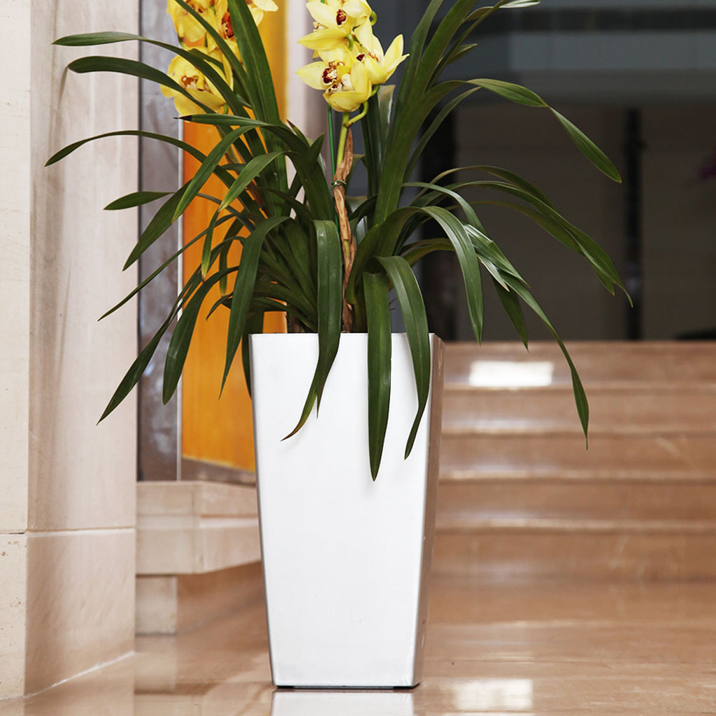 Square Cylinder Series 39cm in white
