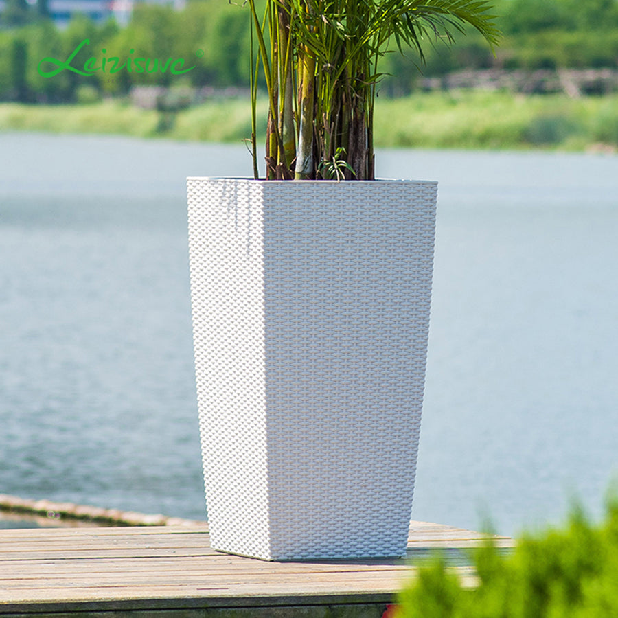 Square Cylinder Rattan Series 39cm in Brown