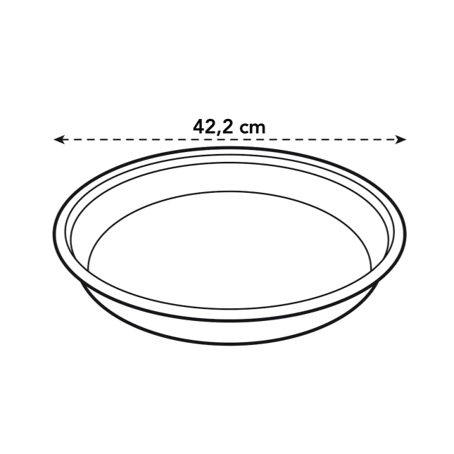 Uni-saucer Round 42cm in transparent