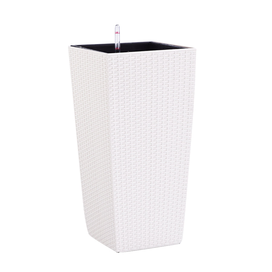 Square Cylinder Rattan Series 39cm in white